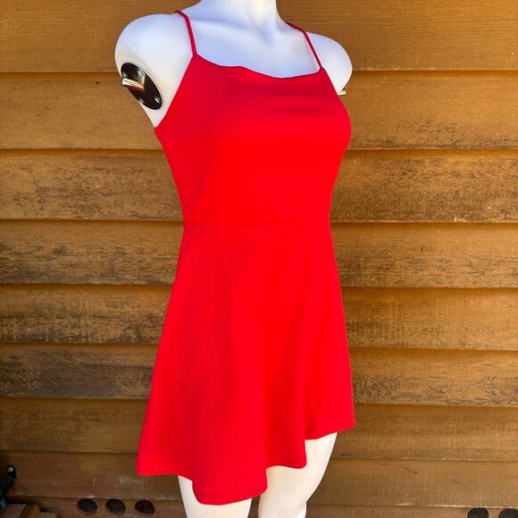 Wild Fable Apple Red Sleeveless Mini Dress With Crisscross Back Straps Size Smal - Picture 6 of 8